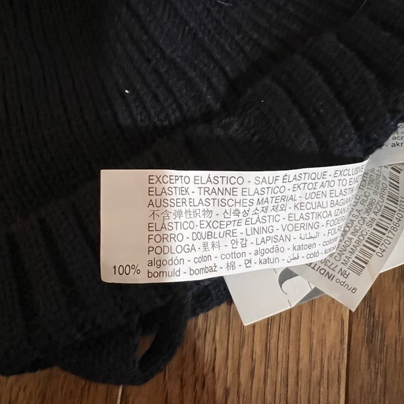 NWT Zara Baby Toddler Pom-Pom Knit Hat Bundle (3) - Black, Beige, and Navy - Picture 5 of 8